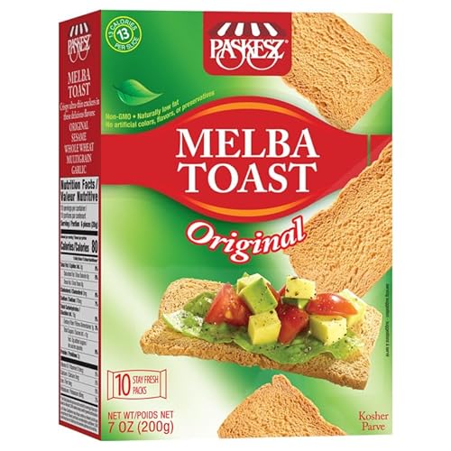 Only Kosher Candy Melba Toast Classic Roasted Original Kosher Parve with No Artificial Flavor, Fresh Natural Ingredients, Kosher Certified Delicious