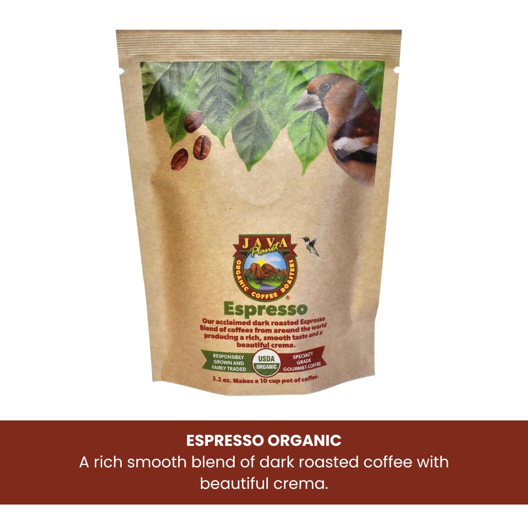 Java Planet, Coffee Gift Basket Sampler Set, for Coffee Lovers: Low Acid Organic Beans: Whole Bean, Mold-Free & Stomach Friendly - Arabica Gourmet