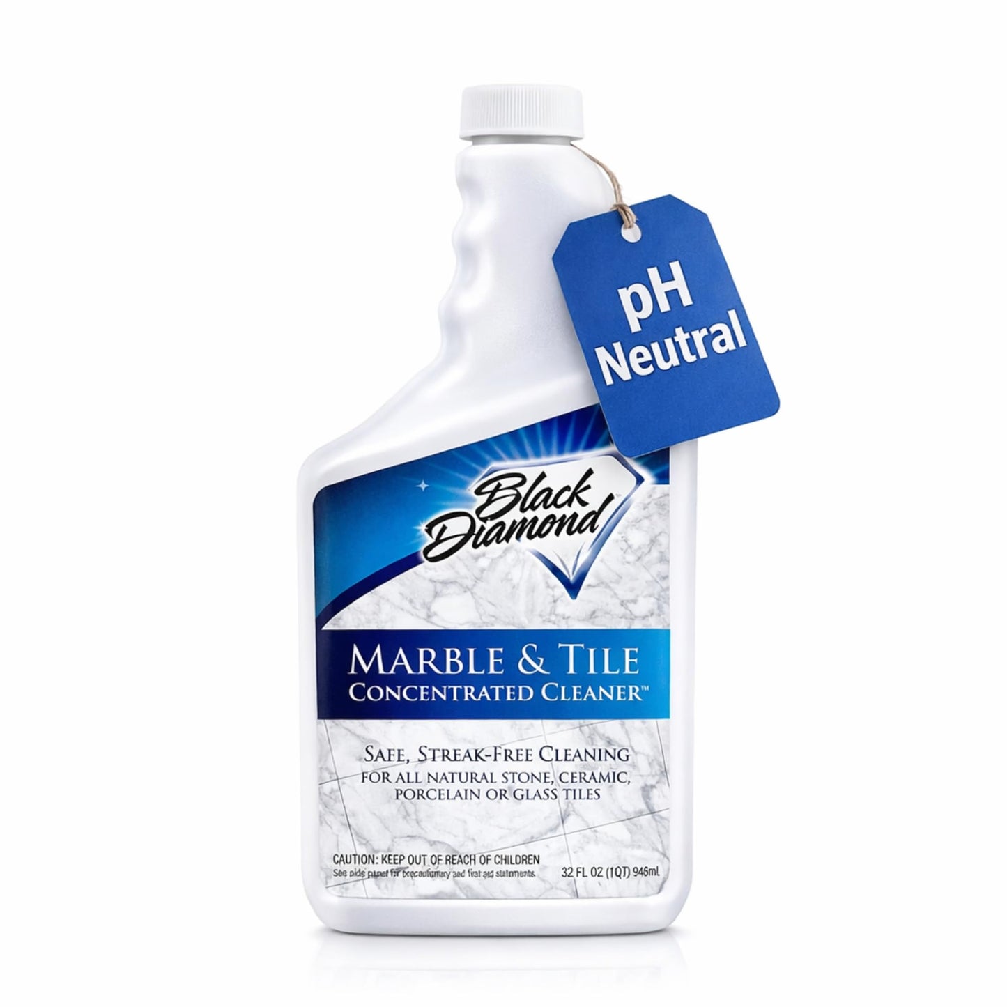 Black Diamond Stoneworks Marble & Tile Floor Cleaner Concentrate, pH Neutral, Streak-Free & No-Rinse Formula for Granite, Travertine, Limestone