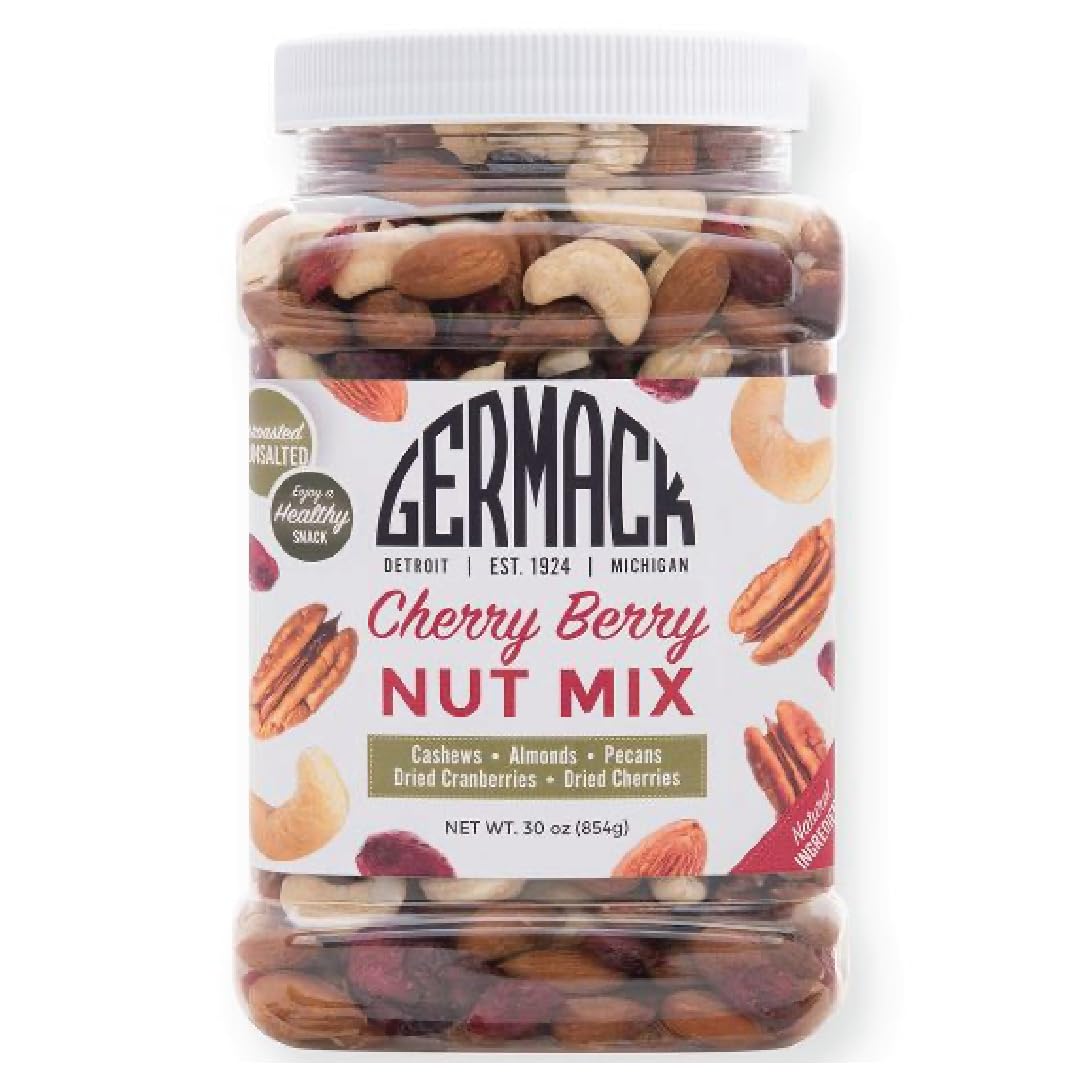Germack® - Cherry Berry Nut Mix - Unroasted and Unsalted (30oz Jar)