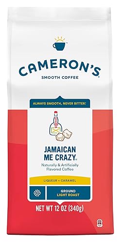 Cameron's Coffee Roasted Ground Coffee Bag, Flavored, Jamaican Me Crazy, 12 Ounce