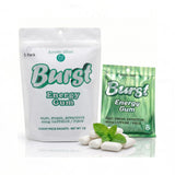 Burst Energy Gum - 45mg Caffeine Per Piece, Focus & Energy Burst, Arctic Mint 5 Packs of 8 (40 Pieces), Manage Stress, Functional Gum, Hunger Control