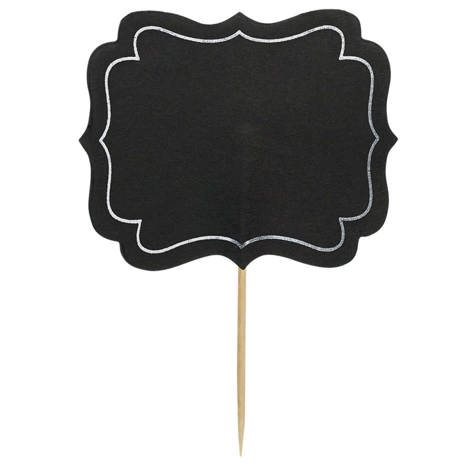Premium Chalkboard Picks - 3.5" (Pack of 24) - Versatile & Reusable Party Accessory - Ideal for Weddings, Labeling, & Displays