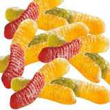 Assorted Fruit Flavored Sugar Free Sour Gummy Worms-1 lb Apple-Peach and Lemon-Raspberry flavors- Gluten Free, Made with Stevia-Tart and Tasty