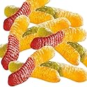 Assorted Fruit Flavored Sugar Free Sour Gummy Worms-1 lb Apple-Peach and Lemon-Raspberry flavors- Gluten Free, Made with Stevia-Tart and Tasty