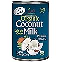 Organic Coconut Milk 13.5 Ounce (Pack of 12) - Unsweetened, Premium FULL 18% Fat, Vegan, Paleo, No Guar Gum, BPA Free, Keto Friendly by Jiva Organics