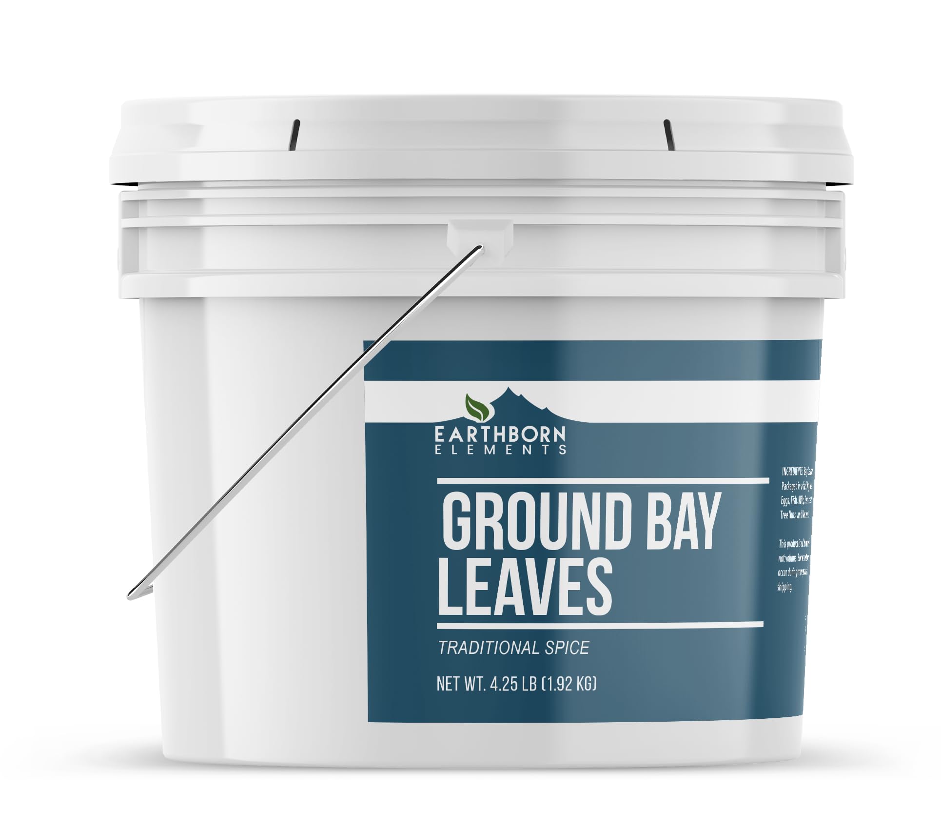 Earthborn Elements Ground Bay Leaves 1 Gallon Bucket, Bulk Size, Traditional Spice