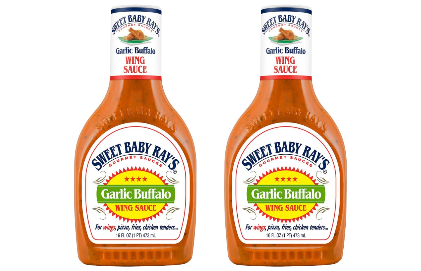 Sweet Baby Ray’s Garlic Buffalo Wing Sauce, 16 Fl Oz (Pack of 2)