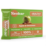 NEOBAR Apple Cinnamon Probiotic Bars - Plant-Based Vegan Snack Bars, Gluten Free Dairy Free Snacks, No Added Sugar, No Preservatives, Non-GMO |12