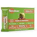 NEOBAR Apple Cinnamon Probiotic Bars - Plant-Based Vegan Snack Bars, Gluten Free Dairy Free Snacks, No Added Sugar, No Preservatives, Non-GMO |12