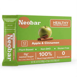 NEOBAR Apple Cinnamon Probiotic Bars - Plant-Based Vegan Snack Bars, Gluten Free Dairy Free Snacks, No Added Sugar, No Preservatives, Non-GMO |12