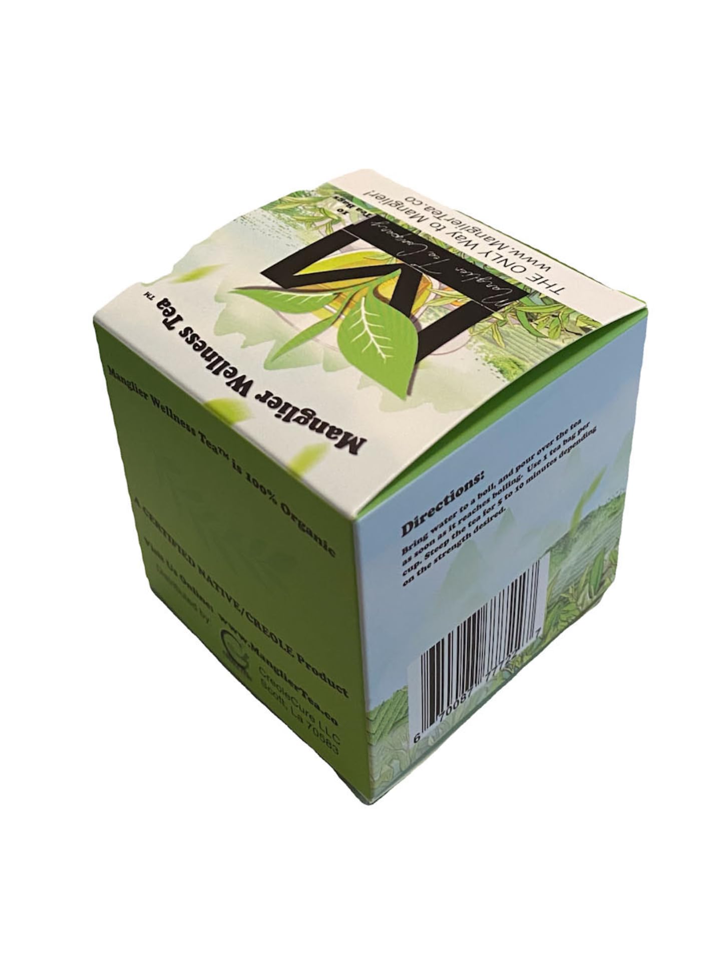 CreoleCure - 100% Organic Manglier Tea - 10 Tea Bags - Wellness Tea made from the groundsel bush.