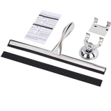 K Kwokker 12 Inch Squeegee for Shower, Shower Squeegee with Suction Cup Hooks, for Glass Door Marble Mirror Bathroom, Chrome Plated Stainless Steel
