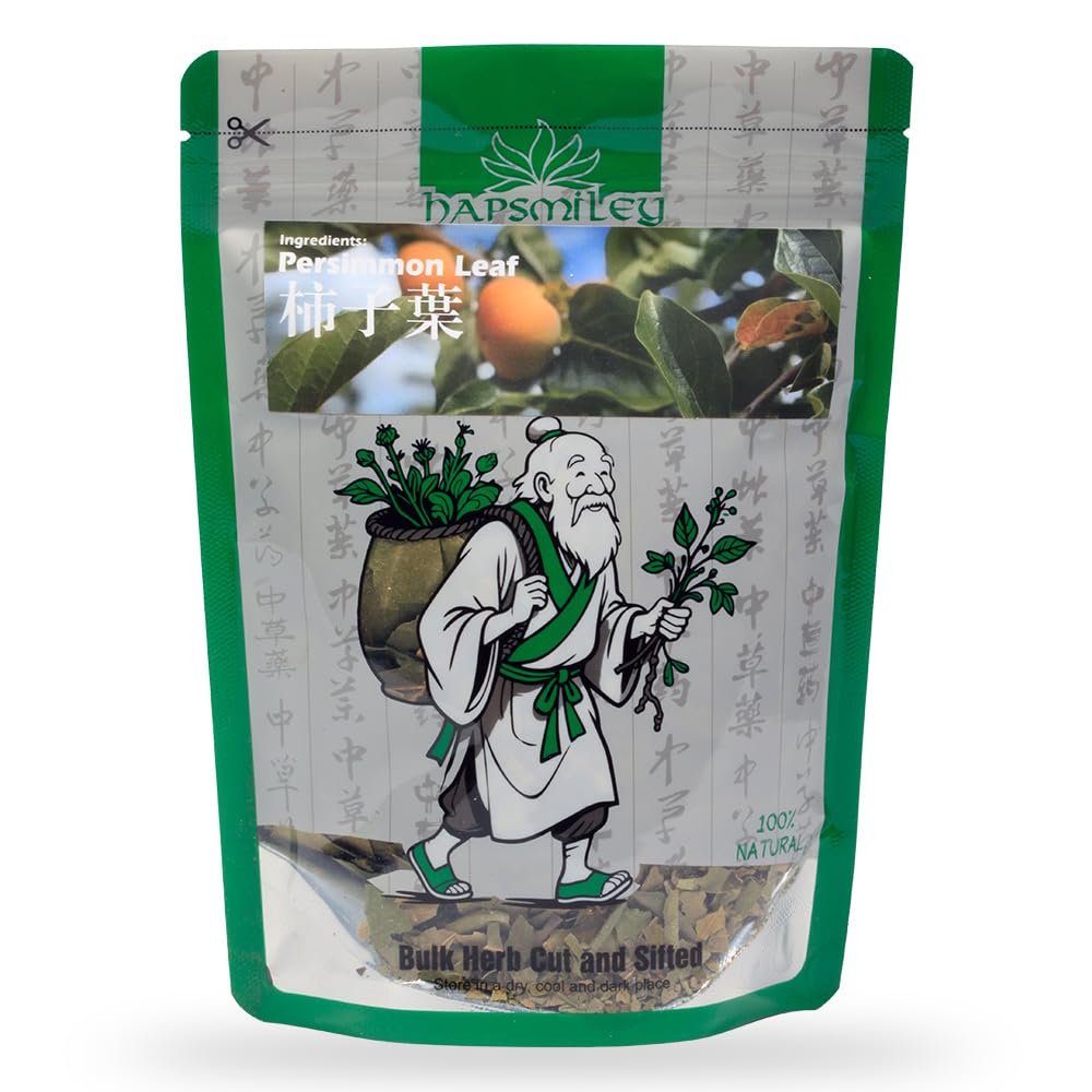 Hapsmiley Organic Persimmon Leaf (Shi zi ye/???) - Japanese Kaki Leaf Herbal Tea, 60g (2 oz)
