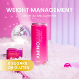 RSP NUTRITION AminoLean Energy Drink - Sugar Free Amino Energy with No Jitters, Tingles, or Crash, Vegan Amino Acids, Berry Elixir, 12 Pack