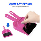 WishLotus Mini Dustpan and Brush Set, Portable Exquisite Pet Waste Cleaning Kit, Hamster Sand Scooper Cage Cleaning Tool for Small Pets Guinea Pigs