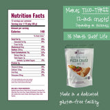 gfJules Certified Gluten Free Pizza Crust Mix | Deep Dish or Thin Crust | No Grit, Non-GMO, Vegan | Certified Top 9 Allergen-Free & Kosher | Makes two-three 12 in. Crusts | 17oz Pouch