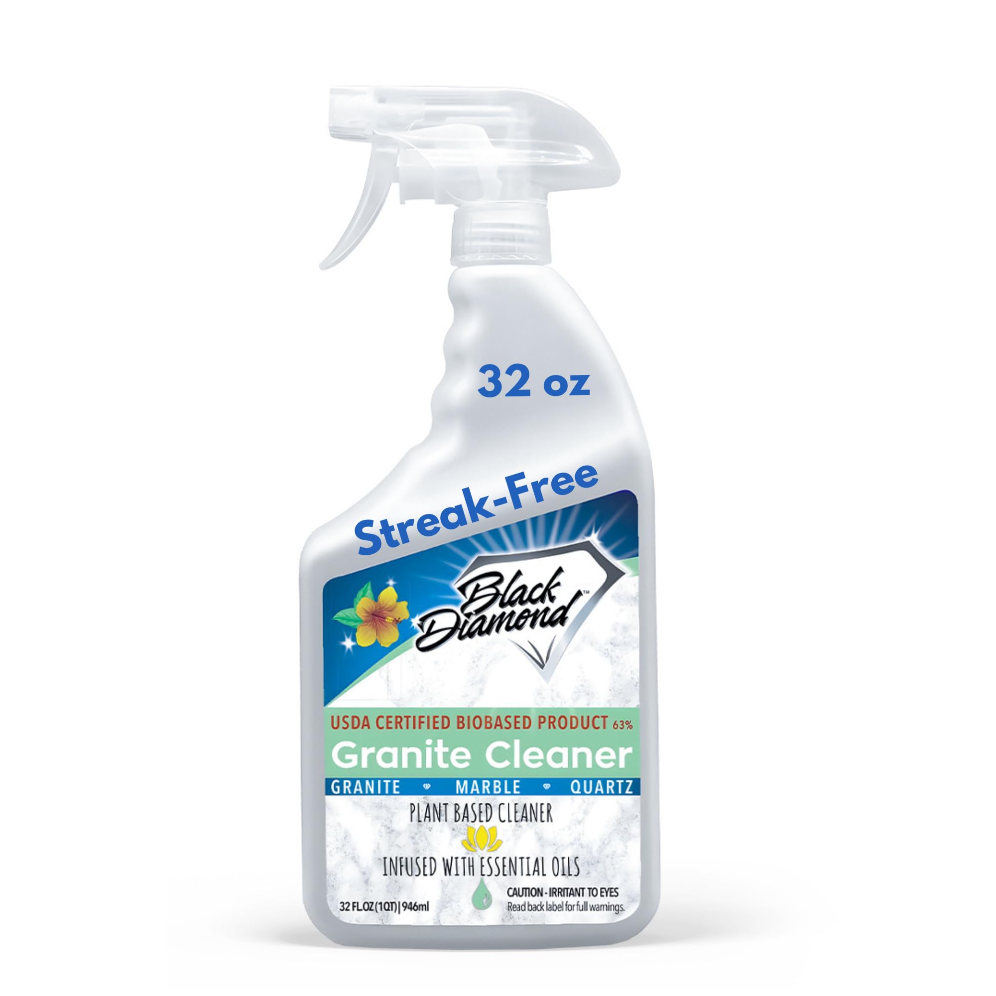Black Diamond Stoneworks Granite Counter Cleaner: USDA Certified BIOBASED- Safe for Granite and other stone countertops. Safe for food contact formula