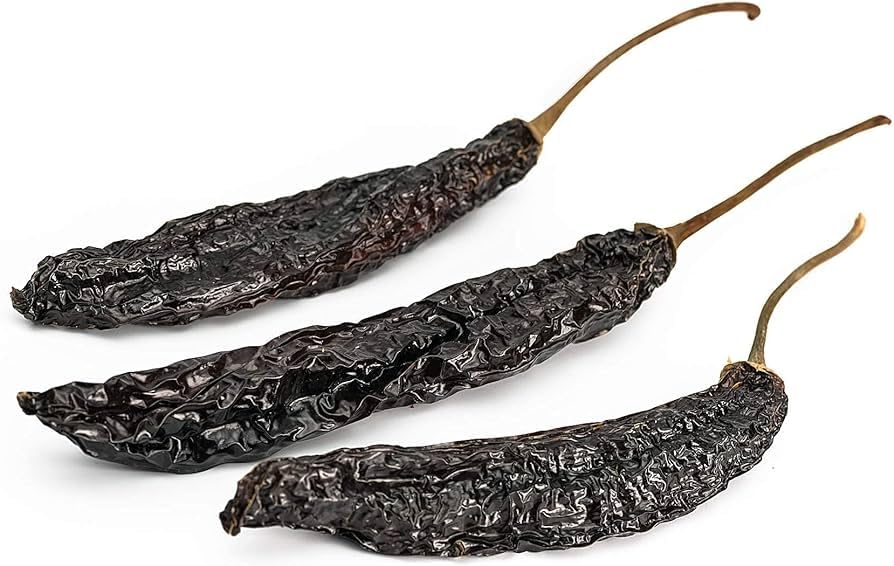 Essential Spice Dried Pasilla Negro Chilies, 2 oz - Rich, Smoky Flavor with Hints of Cocoa & Dried Fruit - Whole Dried Chilaca Peppers for Mole