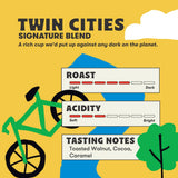 Peace Coffee Twin Cities Signature Blend Ground Dark Roast Coffee, 5 lb, Organic Fair Trade, Nutty, Bold Flavor, Shade Grown, Fresh Roasted