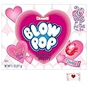 C15 Fun Blow Pop Bubble Gum Filled Classroom Valentine Exhange Pouches 22 count; Valentine Note Tag