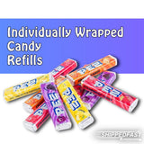 Candy Dispenser Refills, 1 lb (16oz) Variety Bag: Grape, Lemon, Strawberry Orange, Cherry, and Raspberry. Kids, Parties, Movie Theaters, Halloween