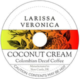 Coconut Cream Colombian Decaf Coffee (Single Serve K-Cup Pods) (Gourmet, Naturally Flavored, Whole Coffee Beans) (12 pods, ZIN: 572220)