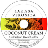 Coconut Cream Colombian Decaf Coffee (Single Serve K-Cup Pods) (Gourmet, Naturally Flavored, Whole Coffee Beans) (12 pods, ZIN: 572220)