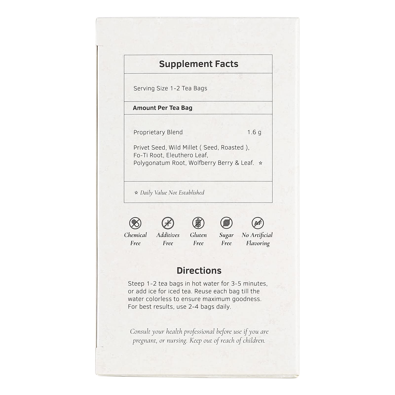 Health King Hair Regeneration Herb Tea, Teabags, 20 Count Box