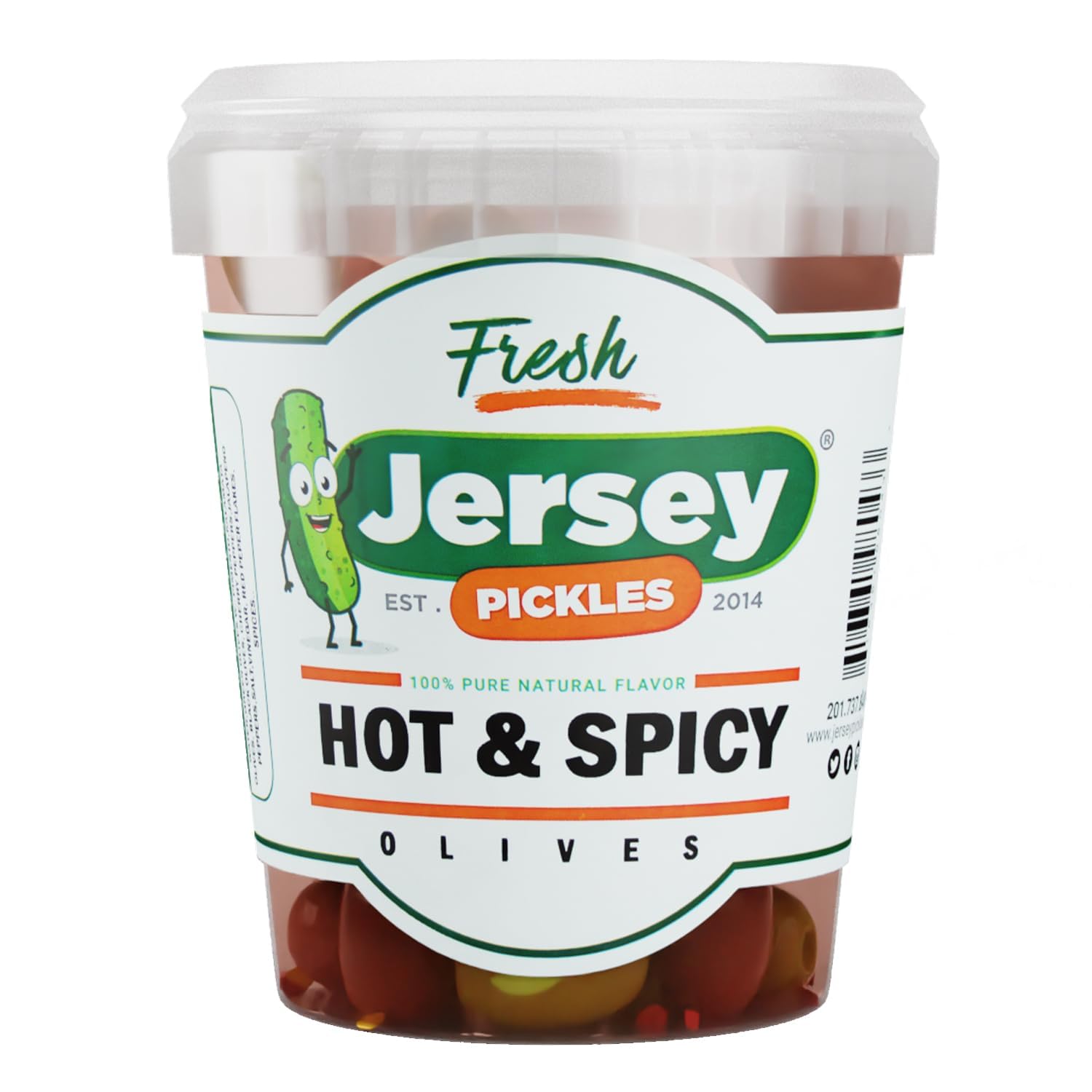 Jersey Pickles - Hot Mix Olives Combo - Olives Stuffed - Hand-Stuffed Gourmet Olive with Premium Fillings for Snacks, Charcuterie & Cocktails (Quart)