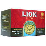 Lion Coffee Original Roast, Single-Serve Coffee Pods - 12 Count Box (Pack of Six)