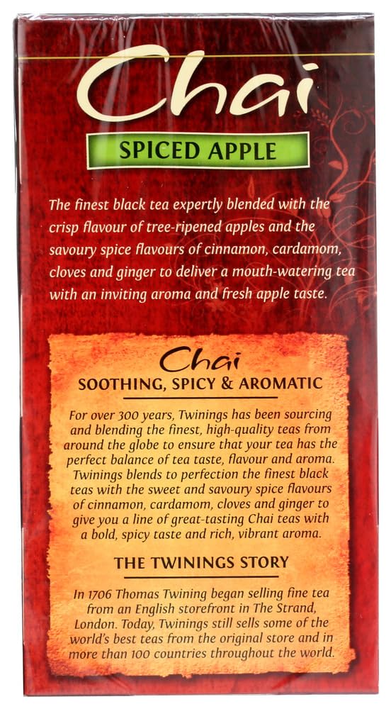 Twinings of London Apple Spice Chai Tea Bags, 20 Count