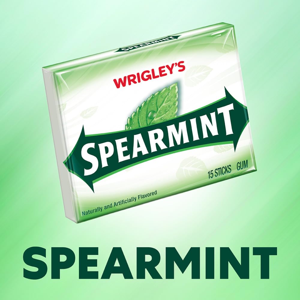 WRIGLEY'S SPEARMINT Chewing Gum Bulk Pack, 15 Stick (Pack of 10)