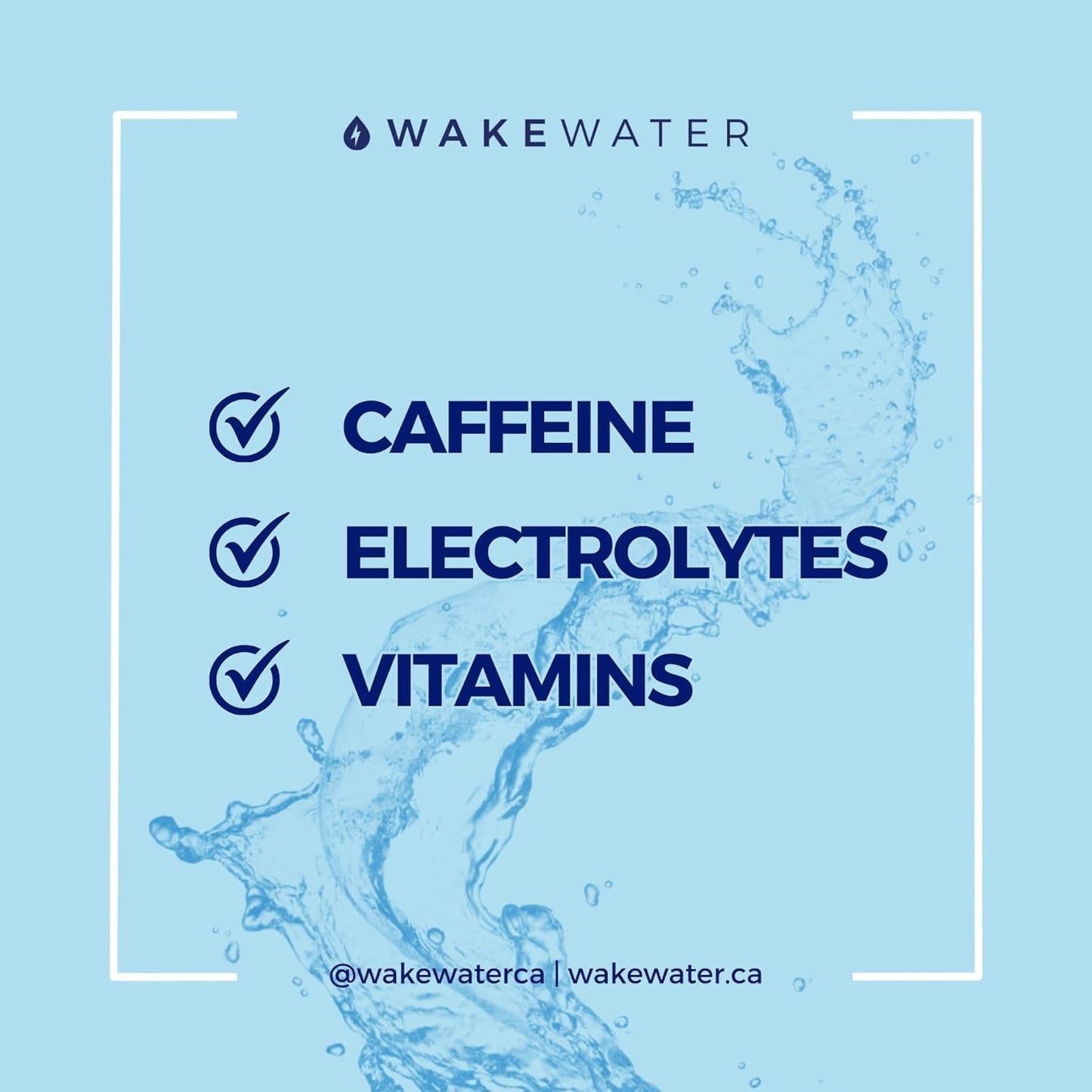 WakeWater Plus Energy Powder | Cherry Lime, 10 x 5g sticks | Vitamins and Electrolytes | Natural Green Tea Caffeine | No Sugar or Artificial