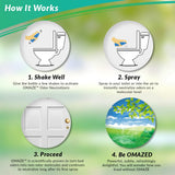 OMAZE Mist N Go Toilet Freshener, Blossom Scent 2Fl Oz | Odor Neutralizer for Toilets