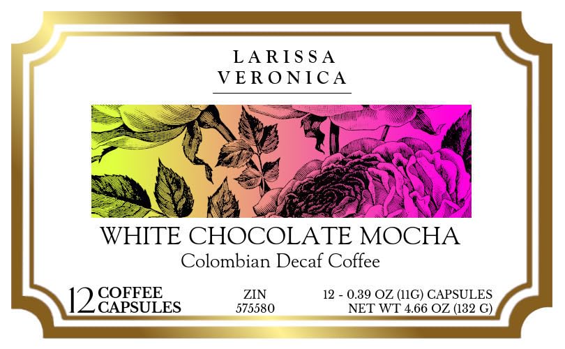 White Chocolate Mocha Colombian Decaf Coffee (Single Serve K-Cup Pods) (Gourmet, Naturally Flavored, Whole Coffee Beans) (12 pods, ZIN: 575580) - 3