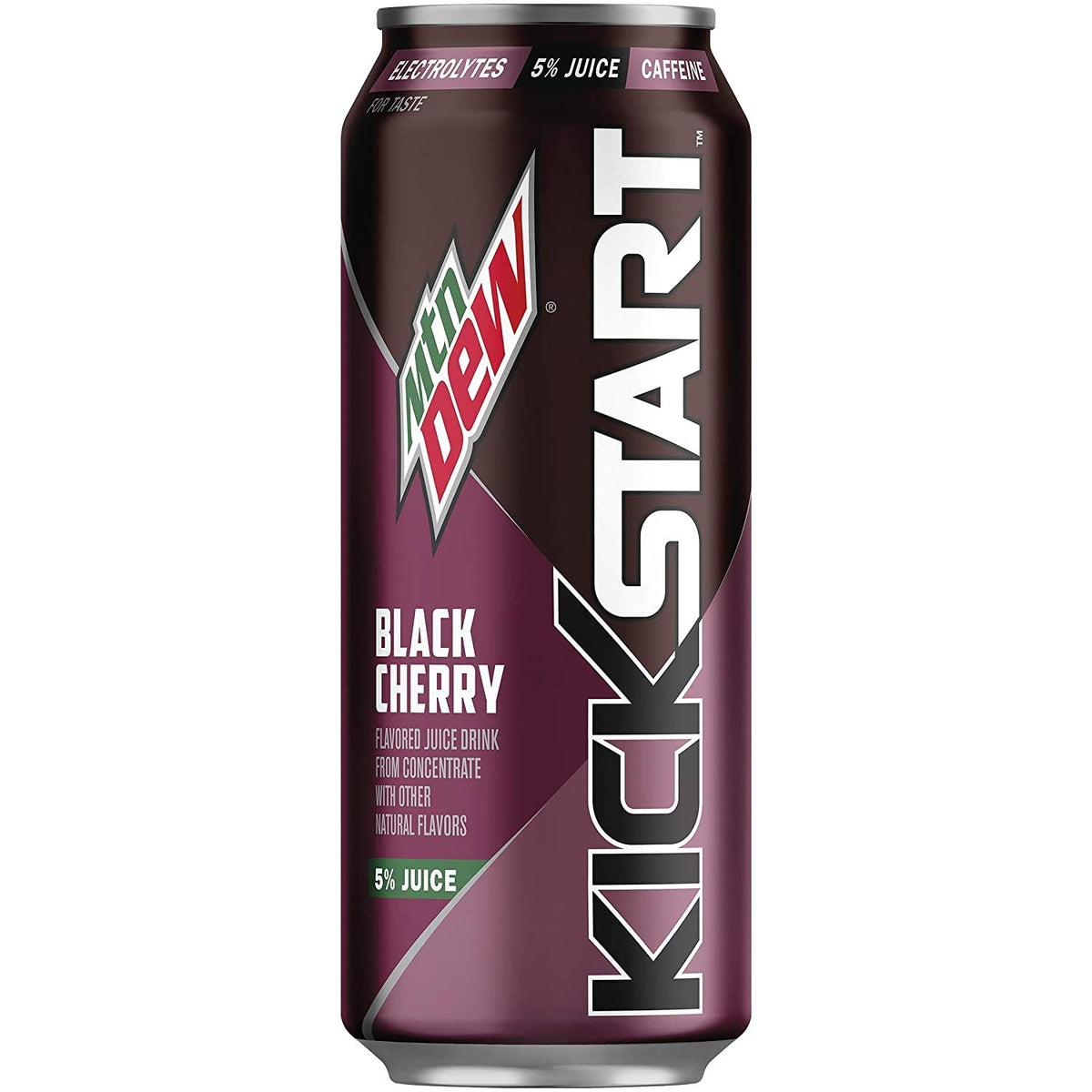 Mountain Dew Kickstart - Black Cherry , 16 Fl Oz (Pack of 12)