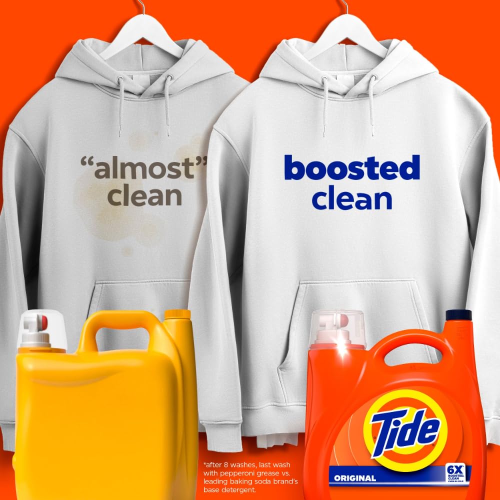 Tide Laundry Detergent Liquid, Original Scent, 80 Loads, 105 FL OZ, Works on 100% of Common Stains, Laundry Soap, Liquid Laundry Detergent