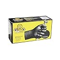 Lion Grip Nitrile Gloves - Black Tread Texture - 7mil - 1 Box (100 Gloves) (Large)