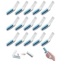 PASDUCHAS Mini Reusable Lint Roller, 15PCS Portable Washable Foldable Lint Remover Brush with Sticky Gel, Easy to Clean for Clothes and Pet Hair