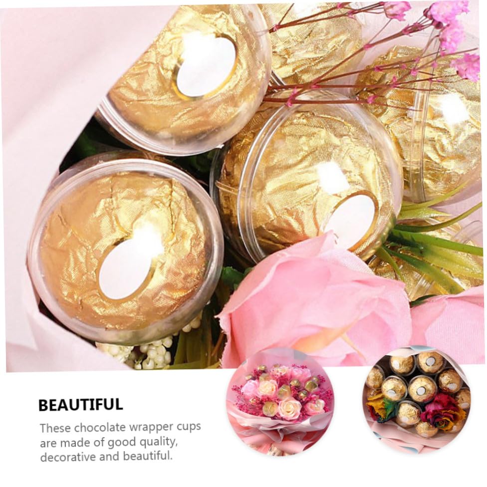 OHPHCALL Quality Decorative Chocolate Bouquet Cups 100pcs Wrapper Cups for Candy Packaging