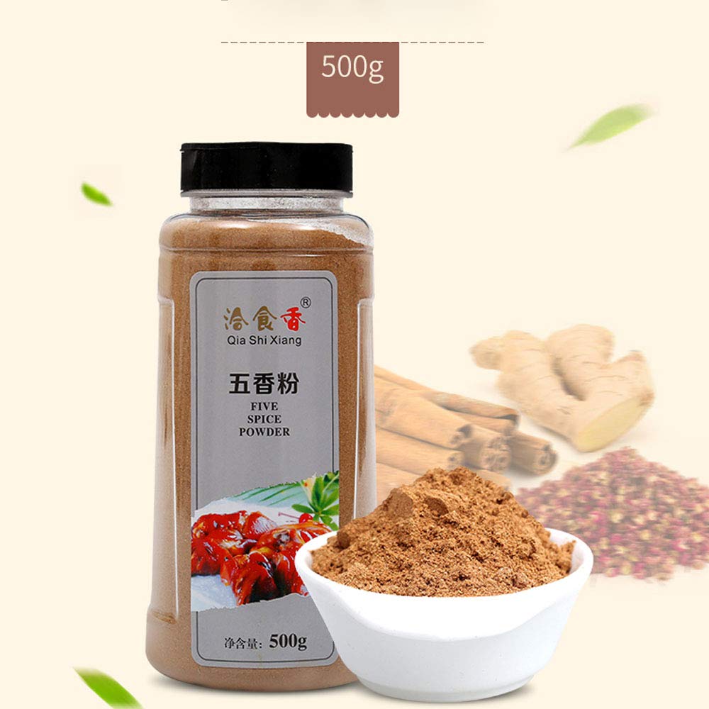 Chinese Five Spice Blend, Traditional 5 Spice Powder Mixed Seasoning, No Preservatives, for Asian Cuisine Stir Fry, 17.6 oz Plastic Shaker