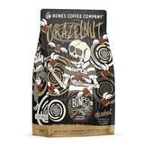 Bones Coffee Company Crazelnut, Hazelnut Flavored Coffee, Medium Roast Low Acid Arabica Beans Compatible with Auto drip and French Press Coffee Maker