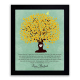 Lucky Tusk Thank You Gift For Parents Personalized Gift For Mother of Groom or Bride Family Wedding Poem Tree Gift For Mom and Dad #LT-1104,