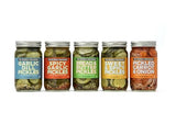 The People's Provisions - All Things Pickled - Garlic Dill, Spicy Garlic, Bread & Butter, Sweet & Spicy, and Pickled Carrots in one gift pack (5 jars)