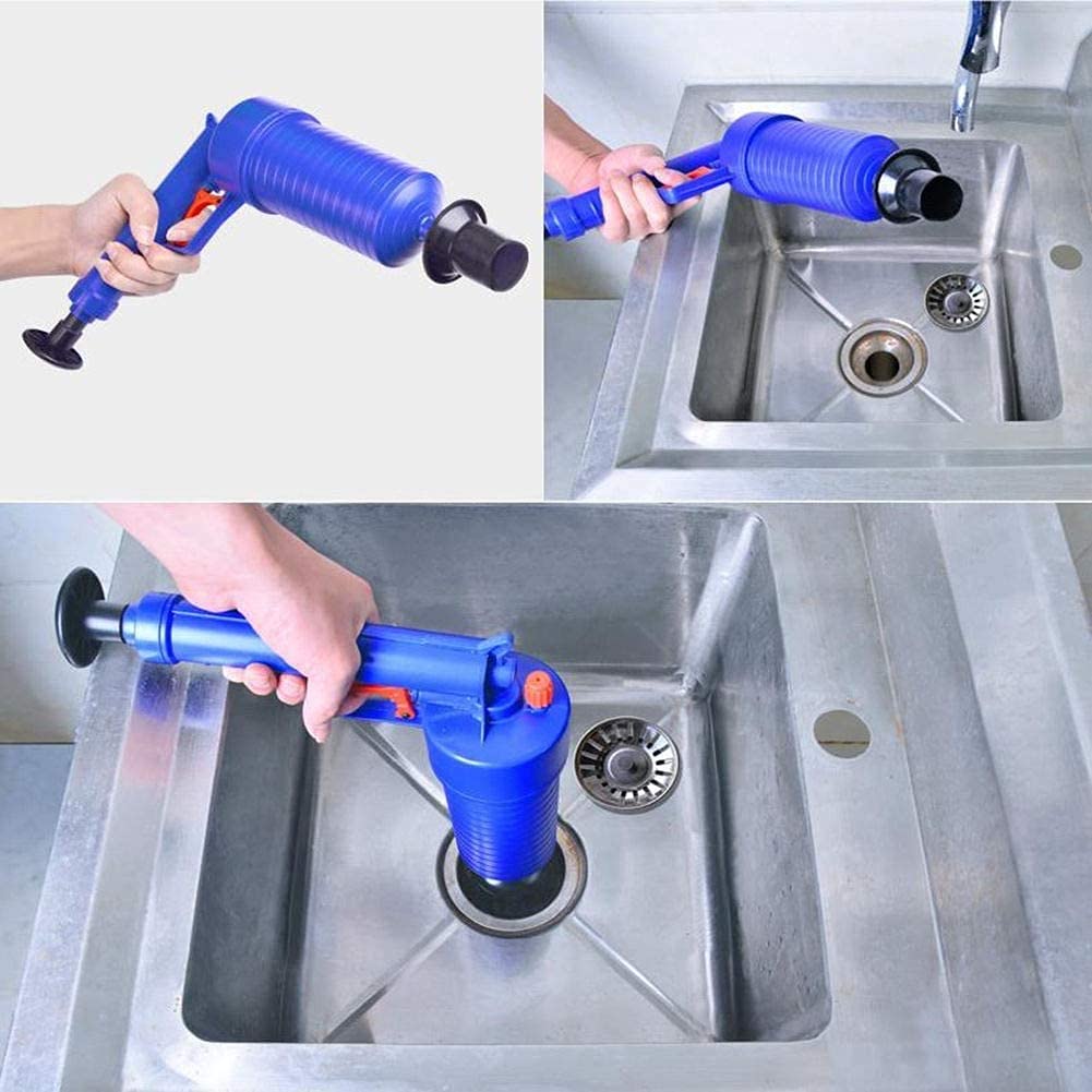 Hrpa Toilet Plunger,Air Power Drain Blaster,Pressure Pump Cleaner,High Pressure Plunger Opener Cleaner Pump for Bath