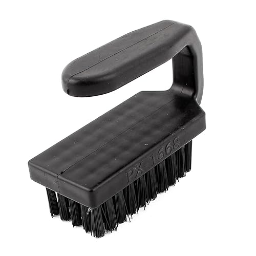 uxcell Plastic Anti-Static Cleaning Stiff Bristles Scrub Brush Cleaner Black