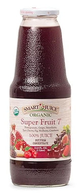 Smart Juice Super Fruit 7 Organic Juice - 100% Juice, Not From Concentrate - 33.8 fl oz (1L) - (Pack of 6)