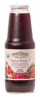 Smart Juice Super Fruit 7 Organic Juice - 100% Juice, Not From Concentrate - 33.8 fl oz (1L) - (Pack of 6)