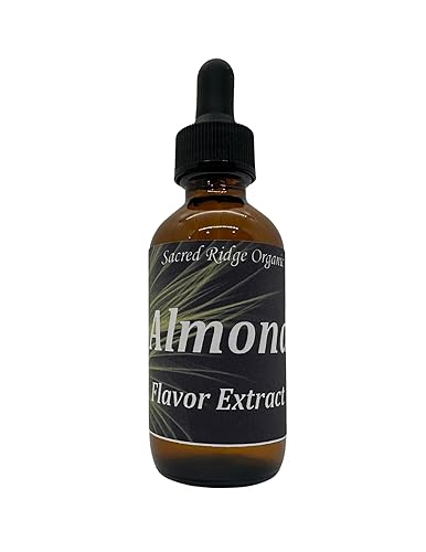 Almond Flavor Extract Organic 2 oz - Water Soluble, Sugar Free Flavor Drops for Coffee, Baking, Ice Cream, Drinks, Natural Food Grade Flavoring